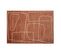 Tapis Rectangulaire Motif Line Art Terracotta Et Blanc 160 X 230 Cm Tiana