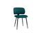 Chaises En Tissu Velours Bleu Pétrole Et Métal Noir (lot De 2) Atrium