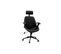 Fauteuil De Bureau De Direction Design Noir, Bois Foncé Et Métal Noir Musk