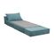 Chauffeuse 1 Place Convertible En Tissu Effet Velours Bleu Victor