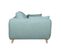 Canapé Convertible Scandinave 3 Places En Tissu Bleu Glacier Avec Matelas 10 Cm Creep