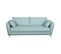 Canapé Convertible Scandinave 3 Places En Tissu Bleu Glacier Avec Matelas 10 Cm Creep