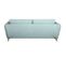 Canapé Convertible Scandinave 3 Places En Tissu Bleu Glacier Avec Matelas 10 Cm Creep