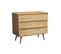 Commode En Bois Manguier Massif Et Cannage Rotin 3 Tiroirs L90 Cm Acange