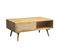 Table Basse Rectangulaire Avec Rangements En Bois Manguier Massif Et Cannage Rotin L100 Cm Acange