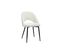 Chaises Design En Tissu Effet Laine Bouclée Blanc Et Métal Noir (lot De 2) Cosette