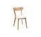 Chaises Vintage En Bois Clair Chêne Et Tissu Effet Laine Bouclée Blanc (lot De 2) Dove