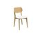 Chaises Vintage En Bois Clair Chêne Et Tissu Effet Laine Bouclée Blanc (lot De 2) Lucia