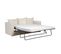 Canapé Convertible 3 Places En Tissu Velours Côtelé Beige Avec Matelas 13 Cm Bacio