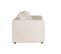 Canapé Convertible 3 Places En Tissu Velours Côtelé Beige Avec Matelas 13 Cm Bacio