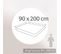 Drap Housse Uni 90x200 Cm Coton Alto Blanc