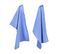 Lot De 2 Torchons De Cuisine 50x70 Cm Toile Pure Kitchen Tea Towel Bleu