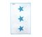 Tapis De Bain 60x90 Cm Coton 700g/m2 Stars Bleu Turquoise