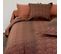 Drap Plat 270x310 Cm Uni Satin De Coton Opera Marron Foncé