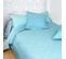 Housse De Couette 260x240 Cm Satin De Coton Pantheon Bleu Clair