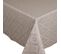 Nappe Carrée 150x150 Cm Jacquard 100% Polyester Brunch Taupe