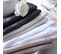 Lot De 3 Serviettes De Table 45x45 Cm Jacquard 100% Polyester Brunch Blanc