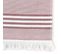 Drap De Plage Fouta 100x180 Cm Coton 290 G/m² Jesolo Rayures Rouge