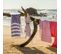 Drap De Plage Fouta 100x180 Cm Coton 290 G/m² Jesolo Rayures Rouge