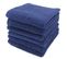 Lot De 6 Serviettes De Toilette 50x90 Cm Alpha Bleu Marine