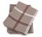 Lot De 2 Torchons De Cuisine Toile 50x70 Cm Squares Marron