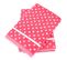 Lot De 2 Torchons De Cuisine Éponge 50x50 Cm Dots Rose