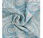 Nappe Carrée 150x150 Cm Jacquard Coton Spirale Bleu Turquoise