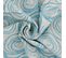 Nappe Carrée 175x175 Cm Jacquard Coton Spirale Bleu Turquoise