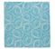 Lot De 3 Serviettes De Table 45x45 Cm Jacquard Coton Spirale Bleu Turquoise