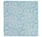 Lot De 3 Serviettes De Table 45x45 Cm Jacquard Coton Spirale Bleu Turquoise