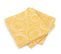 Lot De 3 Serviettes De Table 45x45 Cm Jacquard Coton Spirale Jaune Citron