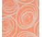 Lot De 3 Serviettes De Table 45x45 Cm Jacquard Coton Spirale Orange Papaye