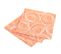 Lot De 3 Serviettes De Table 45x45 Cm Jacquard Coton Spirale Orange Papaye