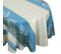 Nappe Ovale 170x240 Cm Palmier Bleu Lagon Jacquard Coton +