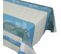 Nappe Rectangle 150x300 Cm Palmier Bleu Lagon Jacquard Coton +