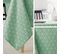 Nappe Rectangle 150x300 Cm Imprimée 100% Polyester Paco Géométrique Vert Thym