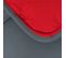 Couette Hiver 140x200 Cm Cocoon Bicolore Gris/rouge Garnissage Fibre Polyester 400g/m2