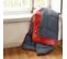 Couette Hiver 140x200 Cm Cocoon Bicolore Gris/rouge Garnissage Fibre Polyester 400g/m2