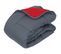 Couette Hiver 140x200 Cm Cocoon Bicolore Gris/rouge Garnissage Fibre Polyester 400g/m2