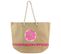 Sac De Plage Pompon Donuts Rose