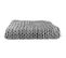 Plaid Tricoté Grosse Maille 120x150 Cm Chunky Gris