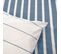 Parure De Lit 260x240 Cm Coton Bci Adouci Stripes Bleu 3 Pièces