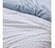 Parure De Lit 260x240 Cm Percale Coton Gaby Bleu Baltique 3 Pièces