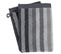 Lot De 2 Gants De Toilette 16x21 Cm Pure Stripes Anthracite