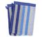 Lot De 2 Gants De Toilette 16x21 Cm Pure Stripes Bleu Mer