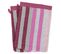 Lot De 2 Gants De Toilette 16x21 Cm Pure Stripes Rose Lavande