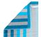 Drap De Bain 100x150 Cm Pure Stripes Turquoise