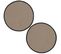 Lot De 2 Set De Table Rond 38 Cm Diabolo Marron Tourterelle Traitement Teflon