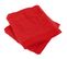 Lot De 2 Serviettes Invité 30x30 Cm Coton Peigné Alba Rouge