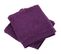 Lot De 2 Serviettes Invité 30x30 Cm Coton Peigné Alba Violet